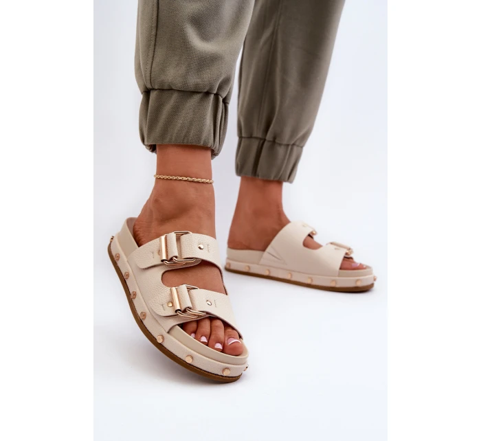 Dámské žabky na platformě Big Star model 21653884 béžové - Big Star Shoes Dámské žabky na platformě Big Star model 21653884 béžové - Big Star Shoes