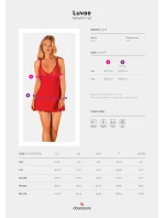 košilka babydoll red model 17919685 - Obsessive košilka babydoll red model 17919685 - Obsessive