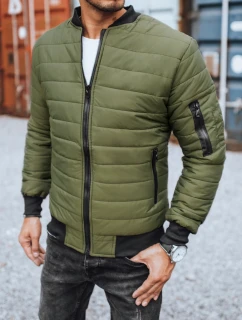 Pánska prešívaná bunda bomber zelená FashionStreet TX2211z