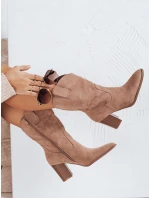 Dámské semišové kovbojské boty béžové Dstreet model 21993409 - FashionStreet Dámské semišové kovbojské boty béžové Dstreet model 21993409 - FashionStreet