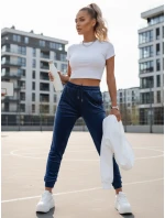 Dámske velúrové modré tepláky FashionStreet UY2836