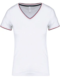 K Dámské piqué tričko s V výstřihem 20.K model 22508588 - Kariban