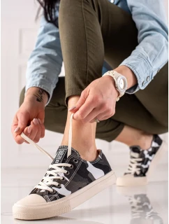 Výborné vícebarevné tenisky dámské bez podpatku