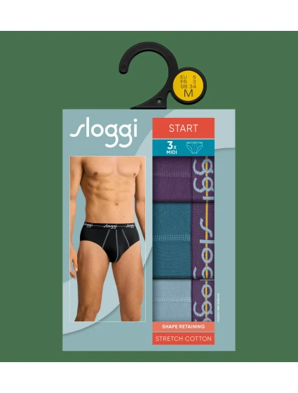 sloggi pánske Start Midi C3P box - VIACERÉ FARBY 12 - SLOGGI VIACERÉ FARBY 12 - SLOGGI