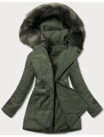 CIEPŁA KURTKA ZIMOWA DAMSKA DWUSTRONNA KHAKI model 21243810 - MHM