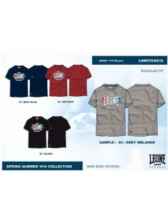 LEONE pánske tričko LSM978/S16 sivé "XL"