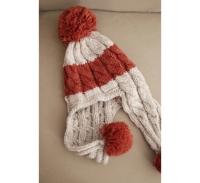 Čepice s rolováním Magda K293 camel