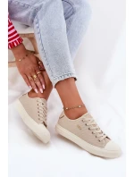 Dámské Textilní Tenisky Big Star model 21693141 Béžové - Big Star Shoes Dámské Textilní Tenisky Big Star model 21693141 Béžové - Big Star Shoes