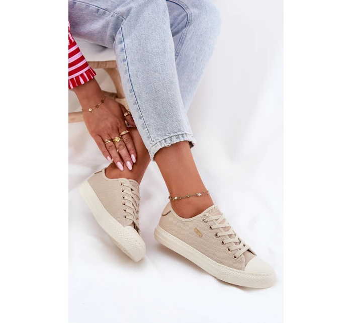 Dámské Textilní Tenisky Big Star model 21693141 Béžové - Big Star Shoes Dámské Textilní Tenisky Big Star model 21693141 Béžové - Big Star Shoes