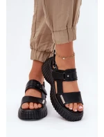 Kožené Dámské Sandály Na Platformě Černé model 21696926 - EVENTO