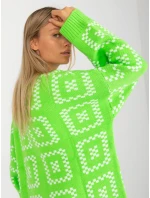 Dámsky sveter LC SW 0296 fluo zelený