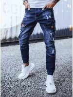 Pánské bojové džínové kalhoty tmavě modré Dstreet model 21963247 - FashionStreet Pánské bojové džínové kalhoty tmavě modré Dstreet model 21963247 - FashionStreet