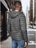 Pánská přechodná prošívaná tmavě šedá bunda Dstreet model 21968711 - FashionStreet