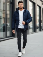 Pánská zimní bunda s kapucí tmavě modrá Dstreet model 21995293 - FashionStreet