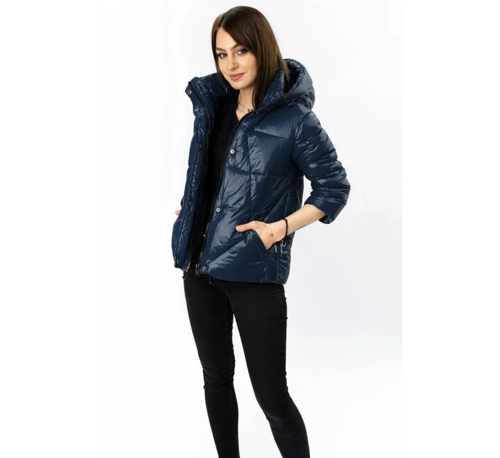 DAMSKA KURTKA PIKOWANA Z KAPTUREM GRANATOWA model 21242351 - Libland