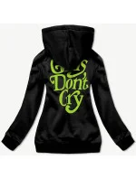 Krátká černá dámská mikina model 16317031 - J.STYLE Krátká černá dámská mikina model 16317031 - J.STYLE