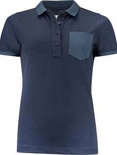 James Harvest Pinedale Polo Women Dámske piqué polo z hrubej bavlny „Two-Tone“ 62.5039 tmavomodré