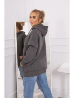 Mikina Warm-up s polovičným zipsom v grafitovej farbe Mikina Warm-up s polovičným zipsom v grafitovej farbe