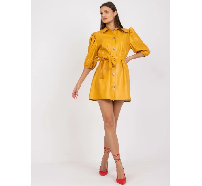 Šaty LK SK 508478.64P tmavo žltá