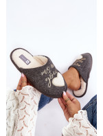 Dámske klasické zateplené papuče Grey Mabira
