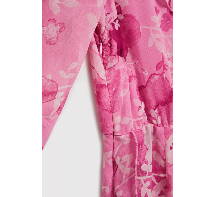 Dámske vzorované šaty MOODO - ružové