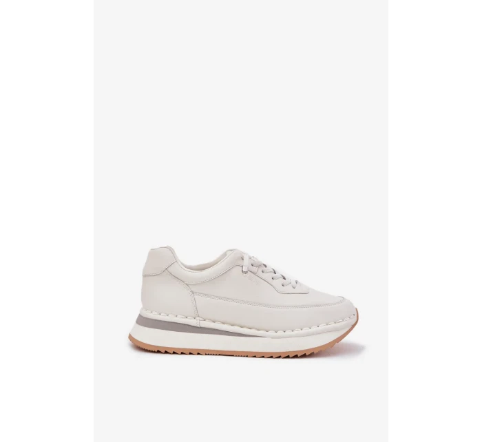 Dámske tenisky na platforme Big Star - biele