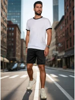 Pánske tmavosivé teplákové šortky FashionStreet SX2482