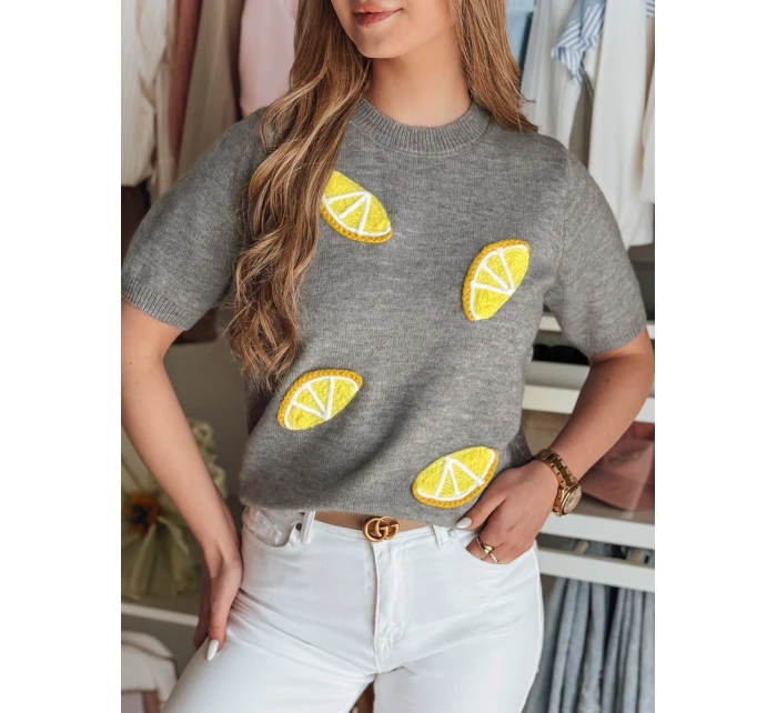 Sweter damskie oversize z  szary Dstreet model 21998220 - FashionStreet