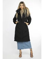 Jednoduchá dámska zimná bunda s kapucňou Ann Gissy čierna (AG1-3030)