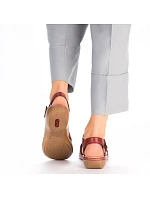 Kožené pohodlné sandály W model 22119032 red - Rieker