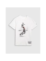 Pánske volejbalové tričko s potlačou 4F 4FRAW25TTSHM3318-10S Pánske volejbalové tričko s potlačou 4F 4FRAW25TTSHM3318-10S