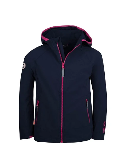 Trollkids Dievčenská elastická bunda Kvalvika navy/magenta (329-114)