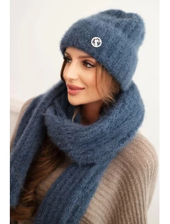 Dámská souprava čepice a dlouhý šátek z měkké příze model 21461074 - K-Fashion