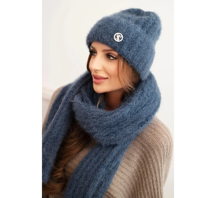 Dámská souprava čepice a dlouhý šátek z měkké příze model 21461074 - K-Fashion Dámská souprava čepice a dlouhý šátek z měkké příze model 21461074 - K-Fashion