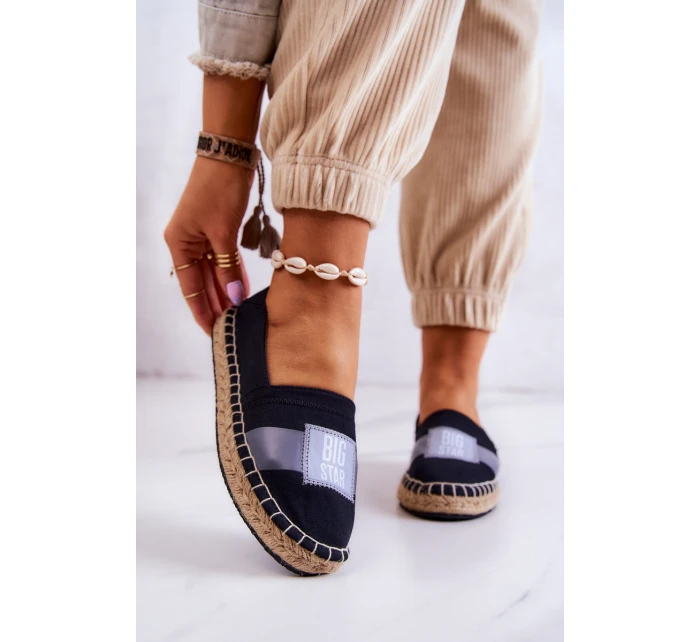 Damskie Espadryle Wsuwane Big Star JJ274963 Czarne Damskie Espadryle Wsuwane Big Star JJ274963 Czarne