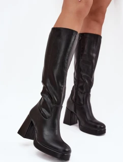 Dámské  Kolena Na Zip  Černé model 21704921 - Boto