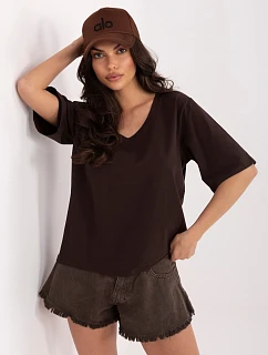 T shirt RV BZ model 22097887 ciemny brązowy - FPrice