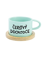 ČERSTVÝ DŮCHODCE - mint hrníček makronka 200 ml