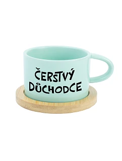 ČERSTVÝ DŮCHODCE - mint hrníček makronka 200 ml