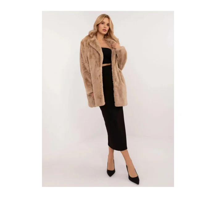 Dámsky kabát TW CZ BI G230119.32 svetlohnedý - Fashion Classic