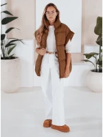 Dámská prošívaná vesta camel Dstreet model 21966304 - FashionStreet