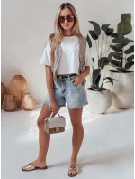 Dámské džínové šortky s páskem  modré Dstreet model 21987617 - FashionStreet