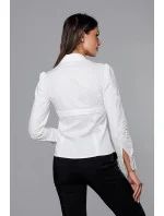 Bílá dámská košile se pro zapínání ve výstřihu model 18406802 - S&G Collection