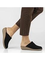 Čierne kožené žabky na platforme Filippo DK7567