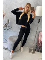 Souprava s oversize model 18744709 černé barvy - K-Fashion Souprava s oversize model 18744709 černé barvy - K-Fashion