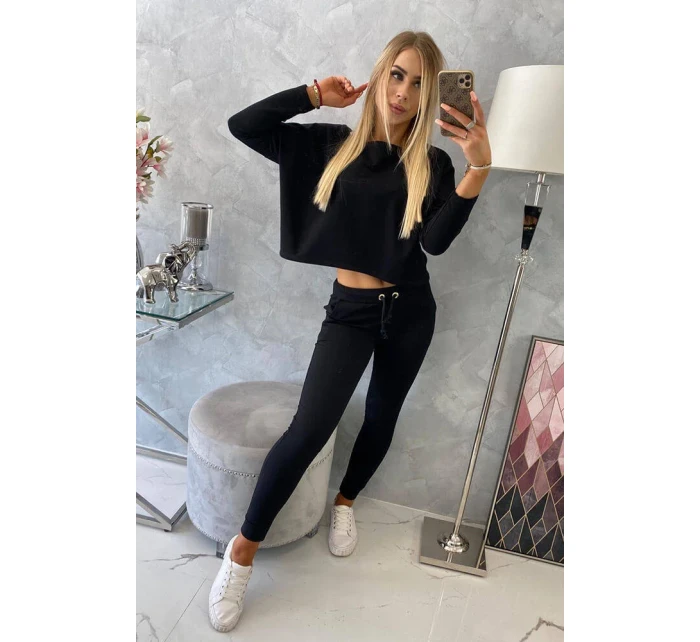 Souprava s oversize model 18744709 černé barvy - K-Fashion Souprava s oversize model 18744709 černé barvy - K-Fashion