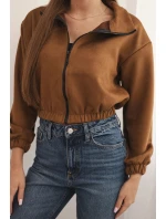 Semišová mikina na zips Ťava Semišová mikina na zips Ťava