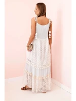 Dámske boho šaty s ramienkami modré