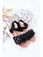 Dětské Pletené Sandály Černé model 21555204 - Boto