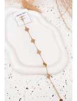 Náramek ze nerezové oceli se zlatými přívěsky